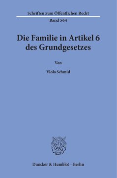 Die Familie in Artikel 6 des Grundgesetzes