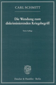 Die Wendung zum diskriminierenden Kriegsbegriff