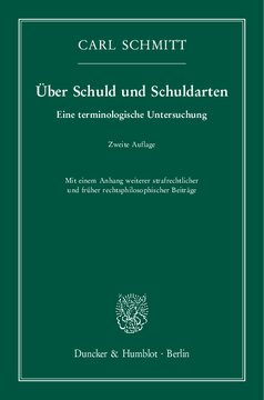 Über Schuld und Schuldarten: Eine terminologische Untersuchung