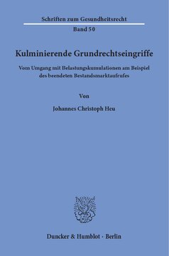 Kulminierende Grundrechtseingriffe: Vom Umgang mit Belastungskumulationen am Beispiel des beendeten Bestandsmarktaufrufes