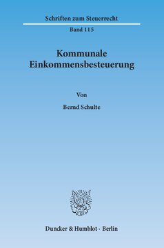 Kommunale Einkommensbesteuerung