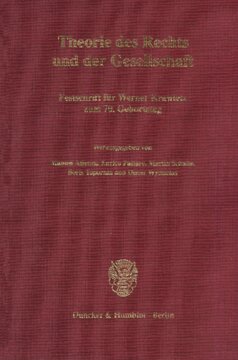 Theorie des Rechts und der Gesellschaft: Festschrift für Werner Krawietz zum 70. Geburtstag