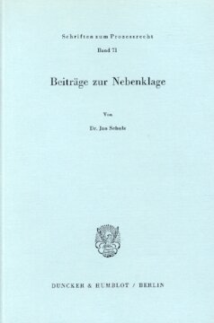 Beiträge zur Nebenklage