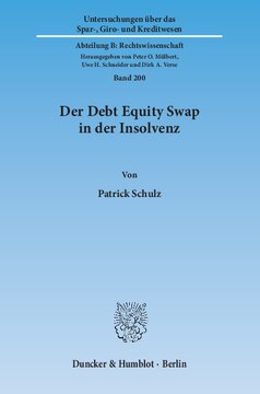 Der Debt Equity Swap in der Insolvenz