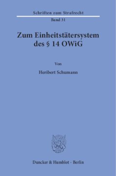 Zum Einheitstätersystem des § 14 OWiG