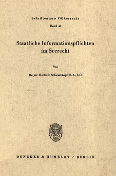 Staatliche Informationspflichten im Seerecht