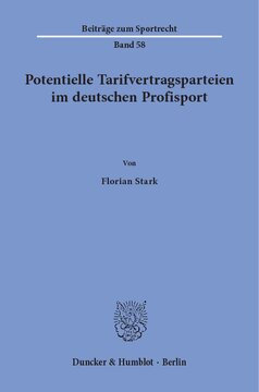 Potentielle Tarifvertragsparteien im deutschen Profisport