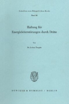 Haftung für Energieleiterstörungen durch Dritte