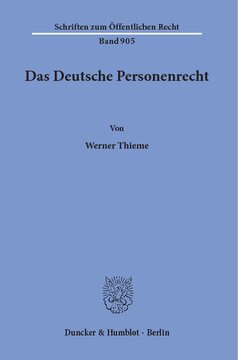 Das Deutsche Personenrecht