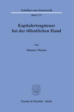 Kapitalertragsteuer bei der öffentlichen Hand