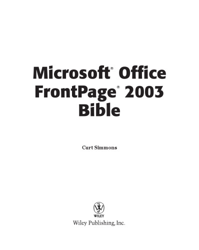 FrontPage 2003 Bible