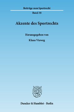 Akzente des Sportrechts