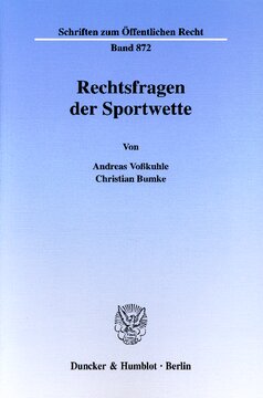 Rechtsfragen der Sportwette