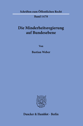 Die Minderheitsregierung auf Bundesebene