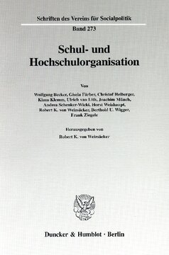 Schul- und Hochschulorganisation