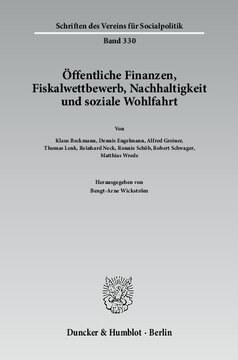 Öffentliche Finanzen, Fiskalwettbewerb, Nachhaltigkeit und soziale Wohlfahrt