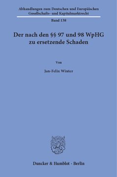 Der nach den §§ 97 und 98 WpHG zu ersetzende Schaden