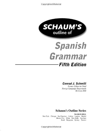 Schaum's Outline of Spanish Grammar, 5ed (Schaum's Outline Series)