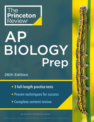 Princeton Review AP Biology Prep: 3 Practice Tests + Complete Content Review + Strategies & Techniques (2024)