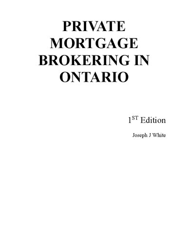 Private Mortgage Brokering In Ontario