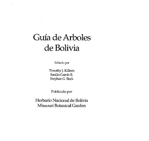 Guia de arboles de Bolivia