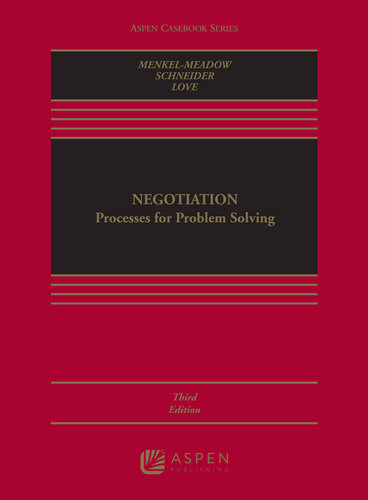 Negotiation: Processes for Problem Solving