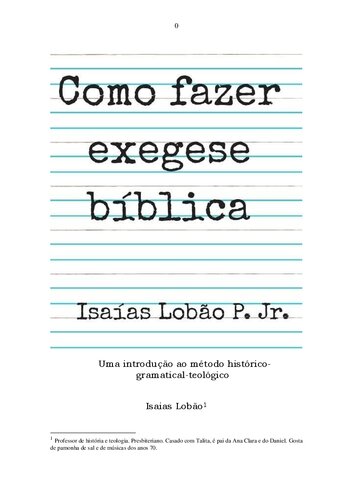 Como fazer exegese bíblica - AT