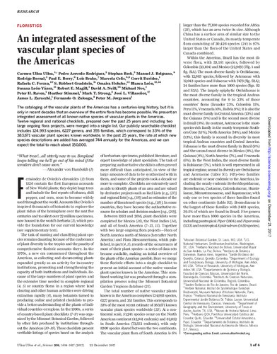 An integrated assessment of the vascular plant species of the Americas (Data Set S1. Checklist of vascular plants of the Americas)