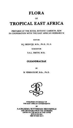 Flora of Tropical East Africa - Oleandraceae (2001)