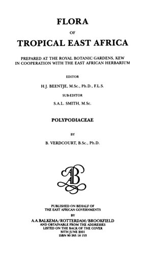 Flora of Tropical East Africa - Polypodiaceae (2001)