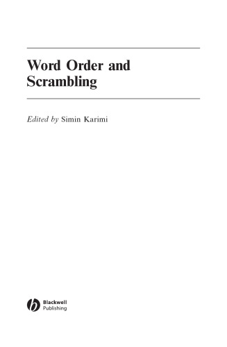 Word Order and Scrambling (Explaining Linguistics)