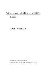 Criminal justice in China: a history