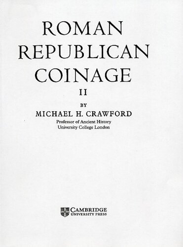 Roman Republican coinage, Vol. 2