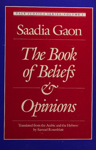 The Book of Beliefs and Opinions