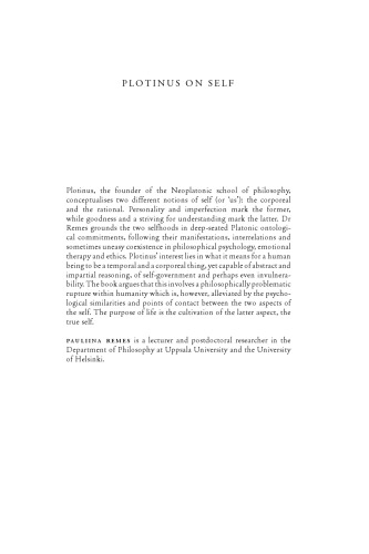 Plotinus on Self: The Philosophy of the 'We'