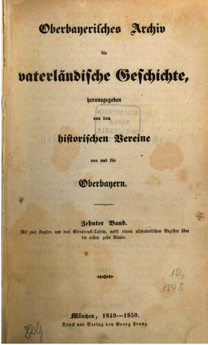 Oberbayerisches Archiv für vaterländische Geschichte