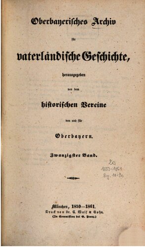 Oberbayerisches Archiv für vaterländische Geschichte