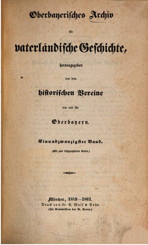 Oberbayerisches Archiv für vaterländische Geschichte