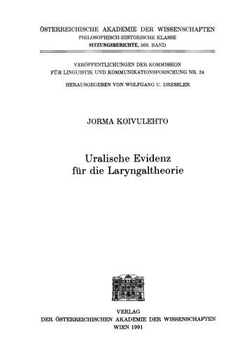 Uralische Evidenz fur die Laryngaltherorie