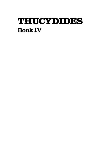 Thucydides: Book IV