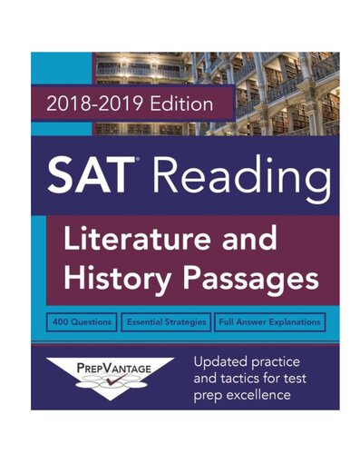 SAT Reading: Literature and History, 2018-2019 Edition