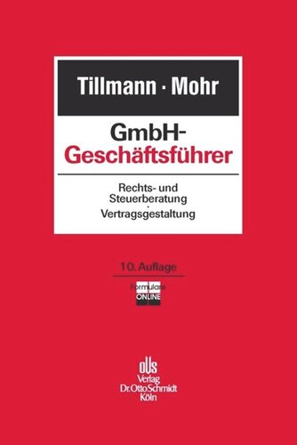 GmbH-Geschäftsführer: Rechts- und Steuerberatung, Vertragsgestaltung.