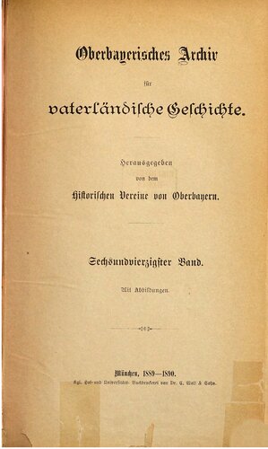 Oberbayerisches Archiv für vaterländische Geschichte