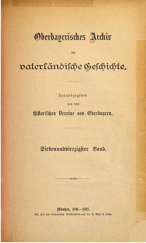 Oberbayerisches Archiv für vaterländische Geschichte