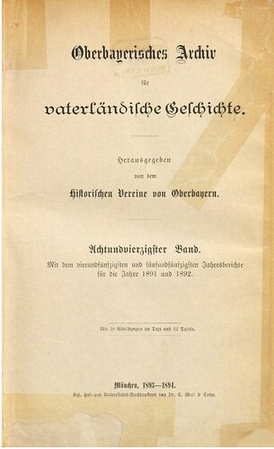 Oberbayerisches Archiv für vaterländische Geschichte