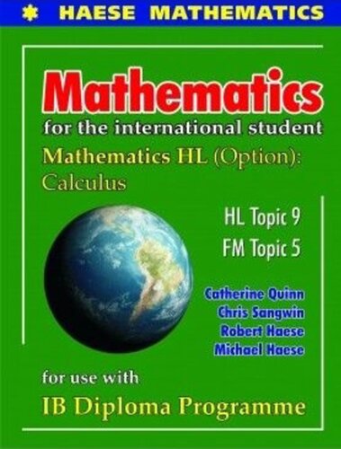 Mathematics for the international student: mathematics HL (Option): Calculus HL Topic 9 FM Topic 5