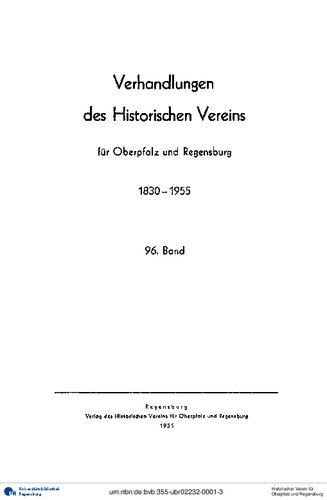 Verhandlungen des Historischen Vereins für Oberpfalz und Regensburg