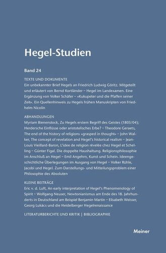 Hegel-Studien / Hegel-Studien