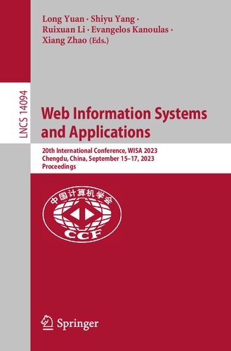 Web Information Systems and Applications. 20th International Conference, WISA 2023 Chengdu, China, September 15–17, 2023 Proceedings