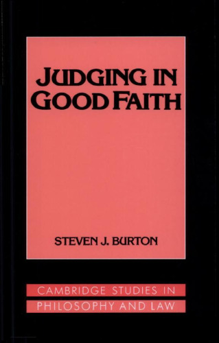 Judging in Good Faith